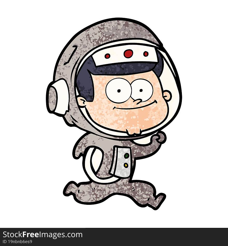 happy astronaut cartoon. happy astronaut cartoon