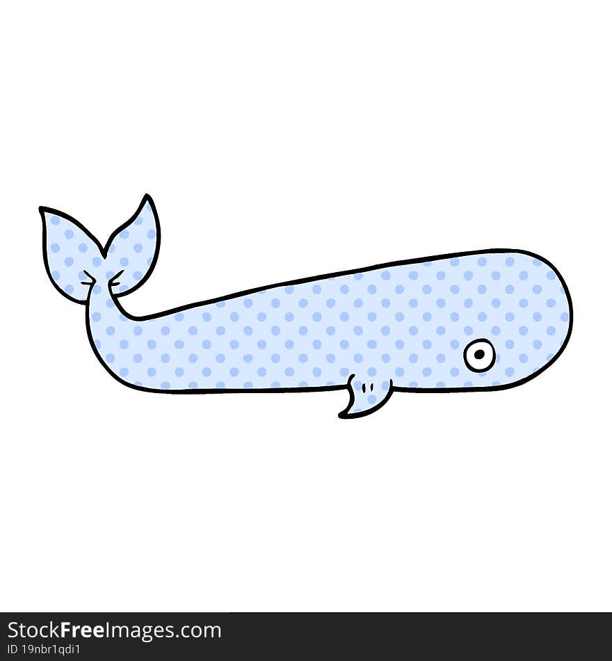 Cartoon Doodle Sea Whale