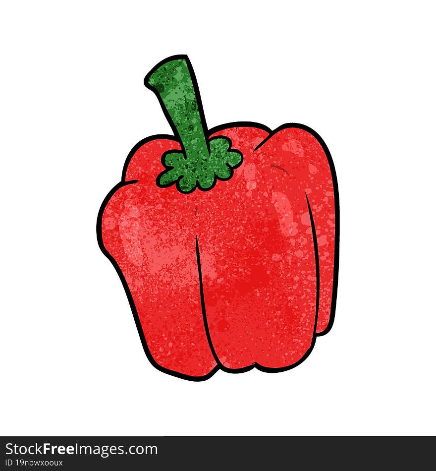 cartoon fresh organic pepper. cartoon fresh organic pepper