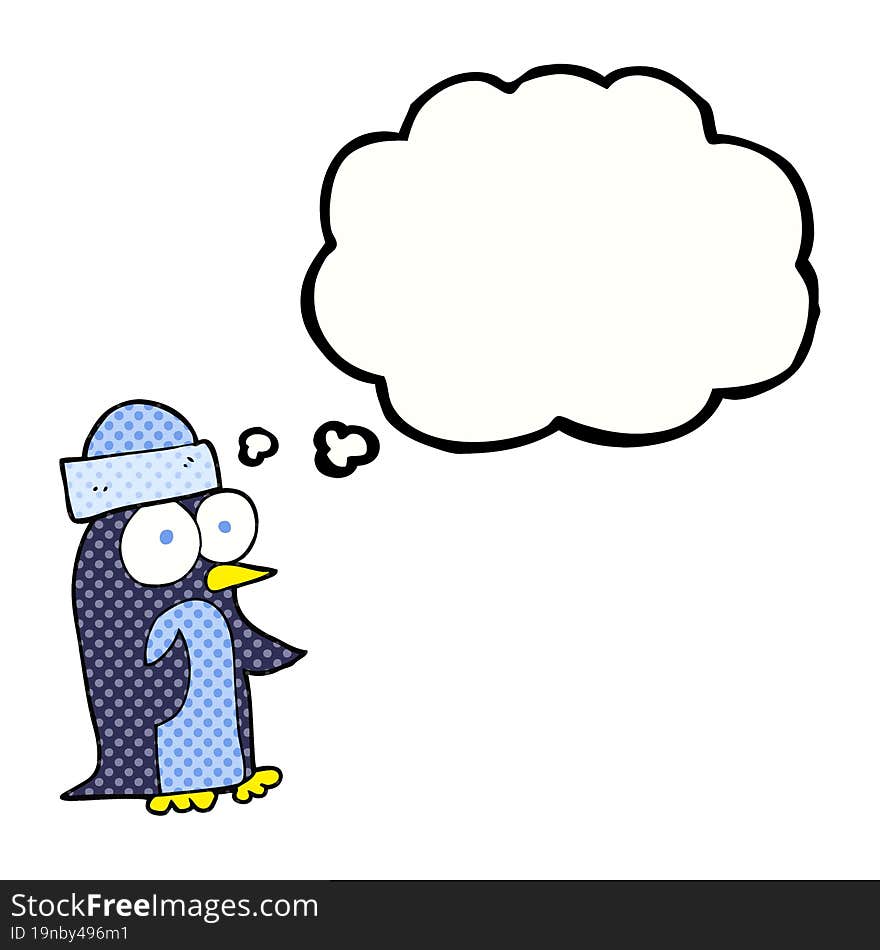 Thought Bubble Cartoon Penguin