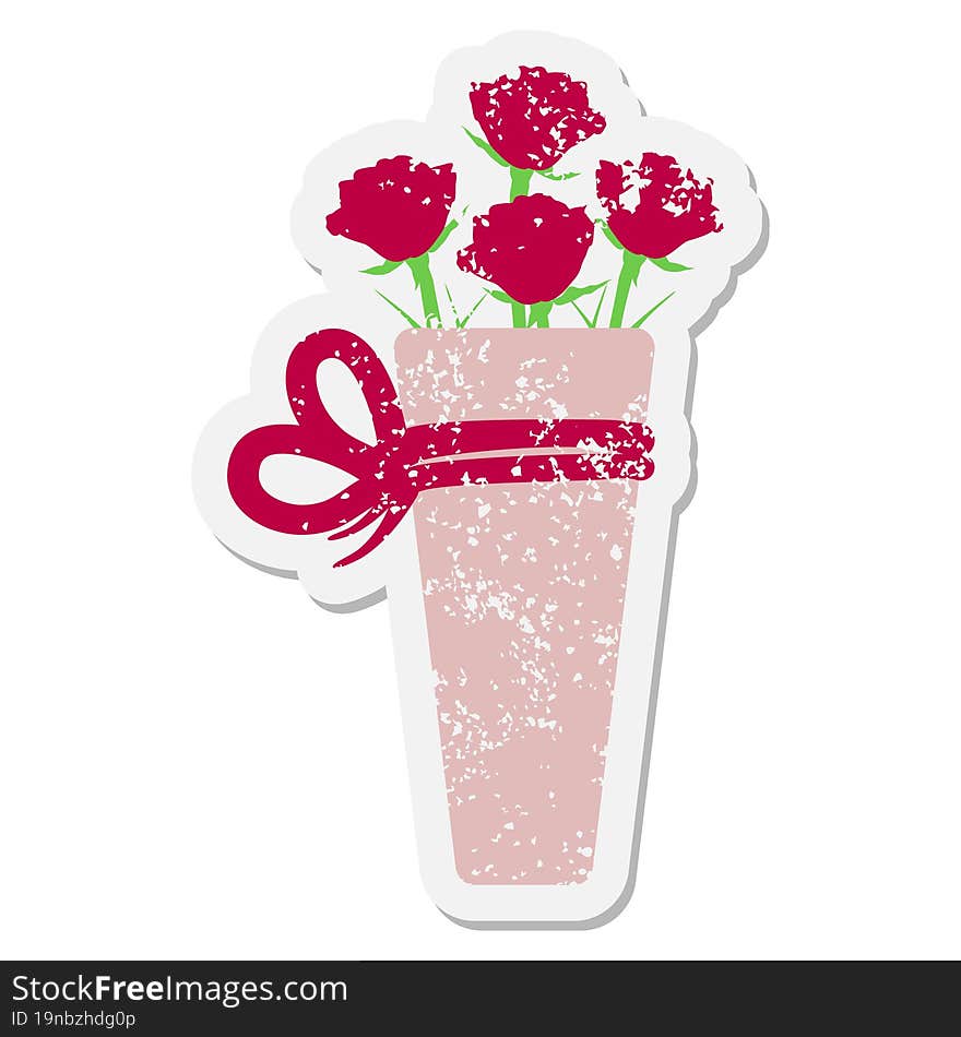 bouquet of flowers grunge sticker