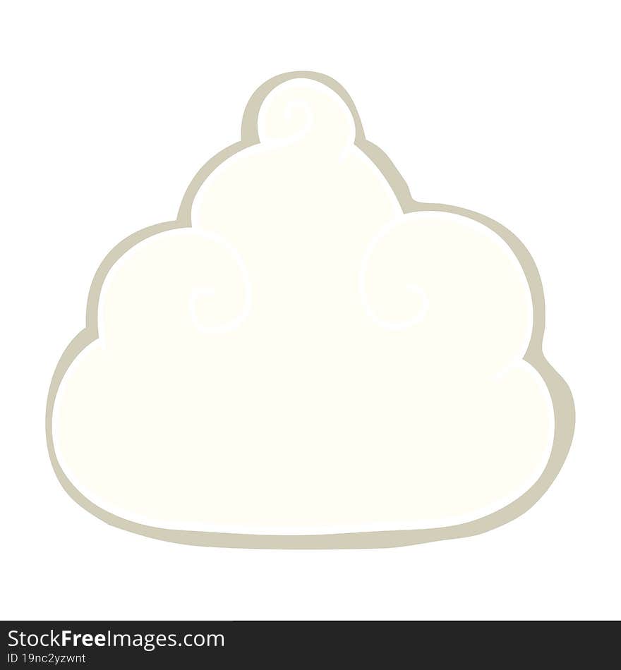 Cartoon Doodle Cloud Symbol