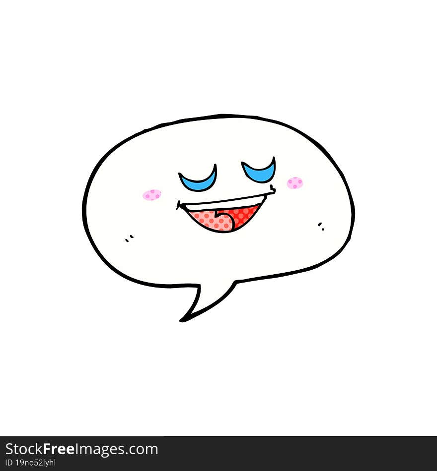 cute cartoon speech bubble