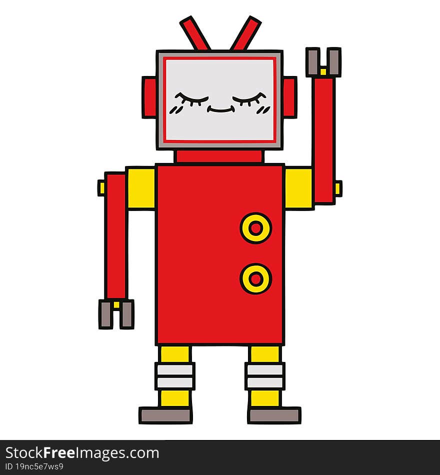 cute cartoon robot