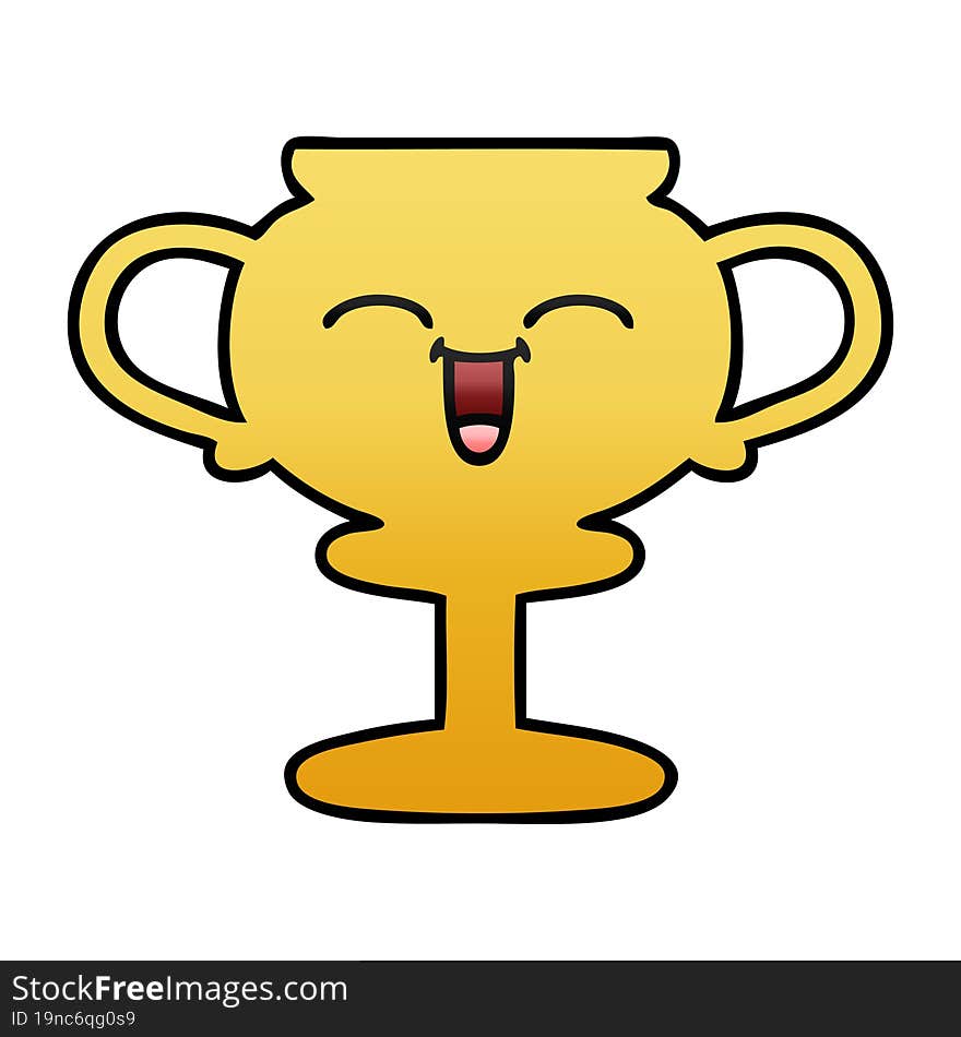 gradient shaded cartoon of a trophy