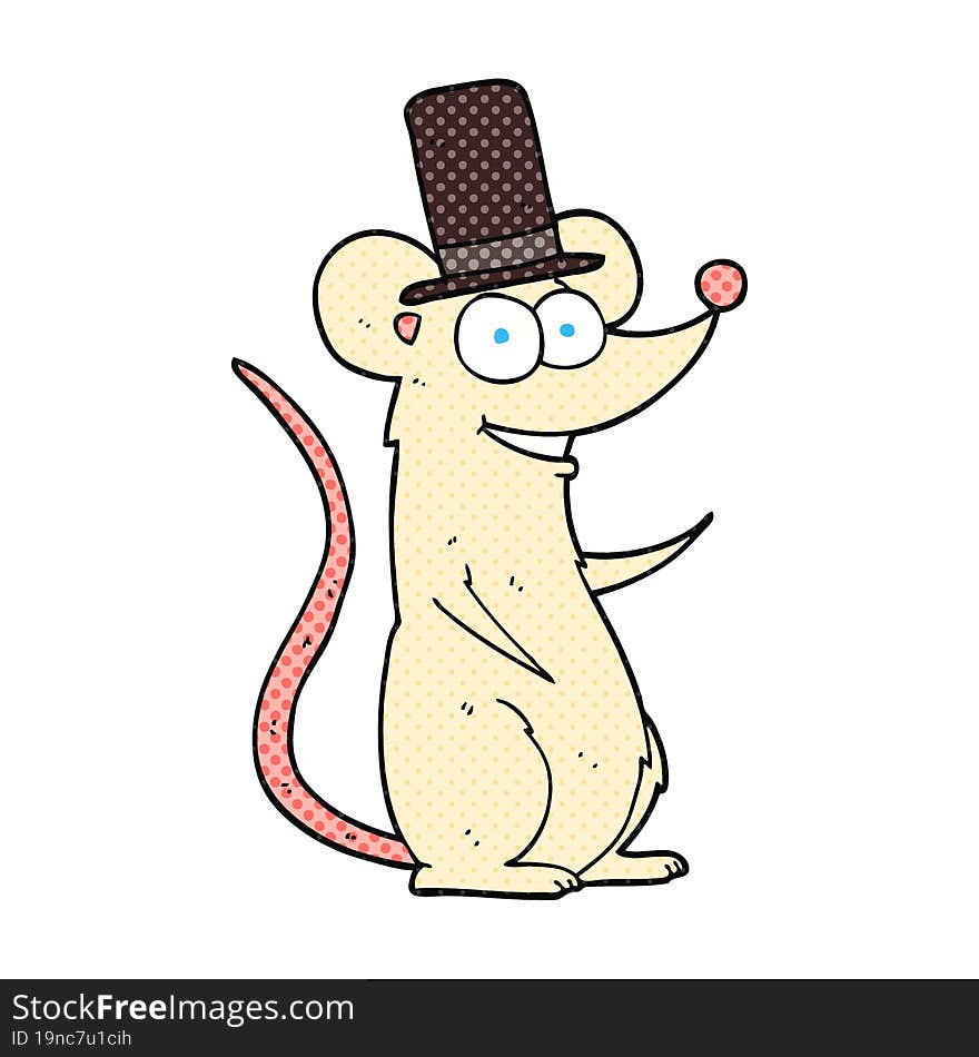 cartoon mouse in top hat