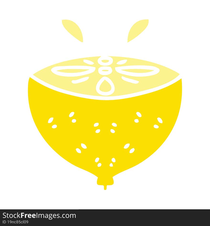 Quirky Hand Drawn Cartoon Lemon