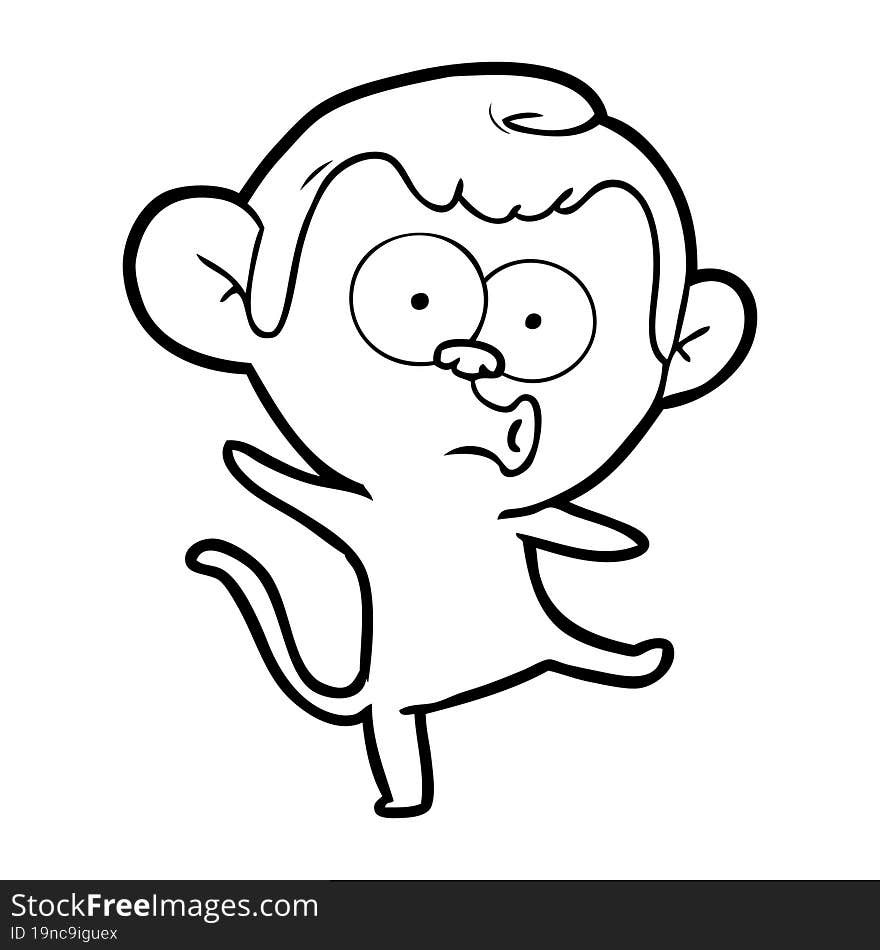 cartoon surprised monkey. cartoon surprised monkey