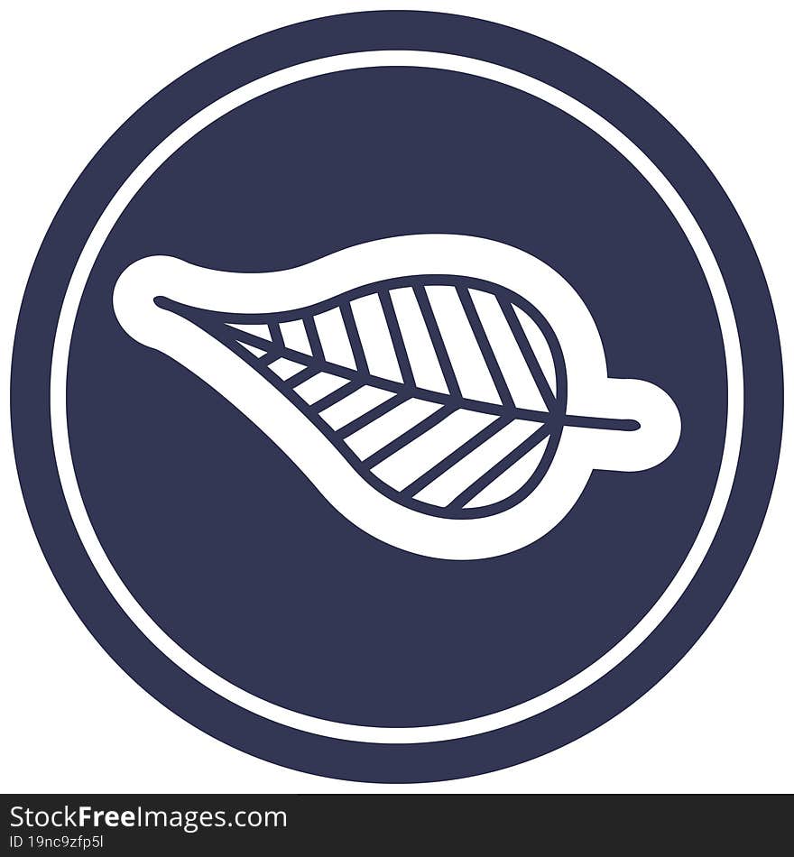 Natural Leaf Circular Icon