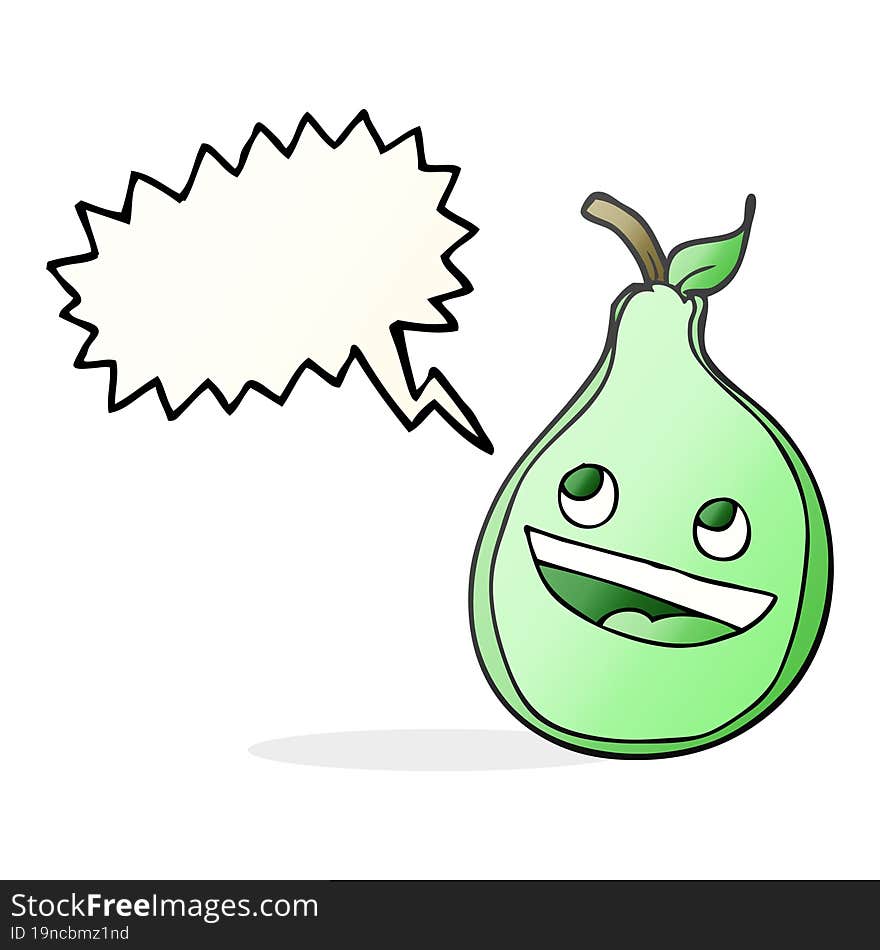 speech bubble cartoon pear