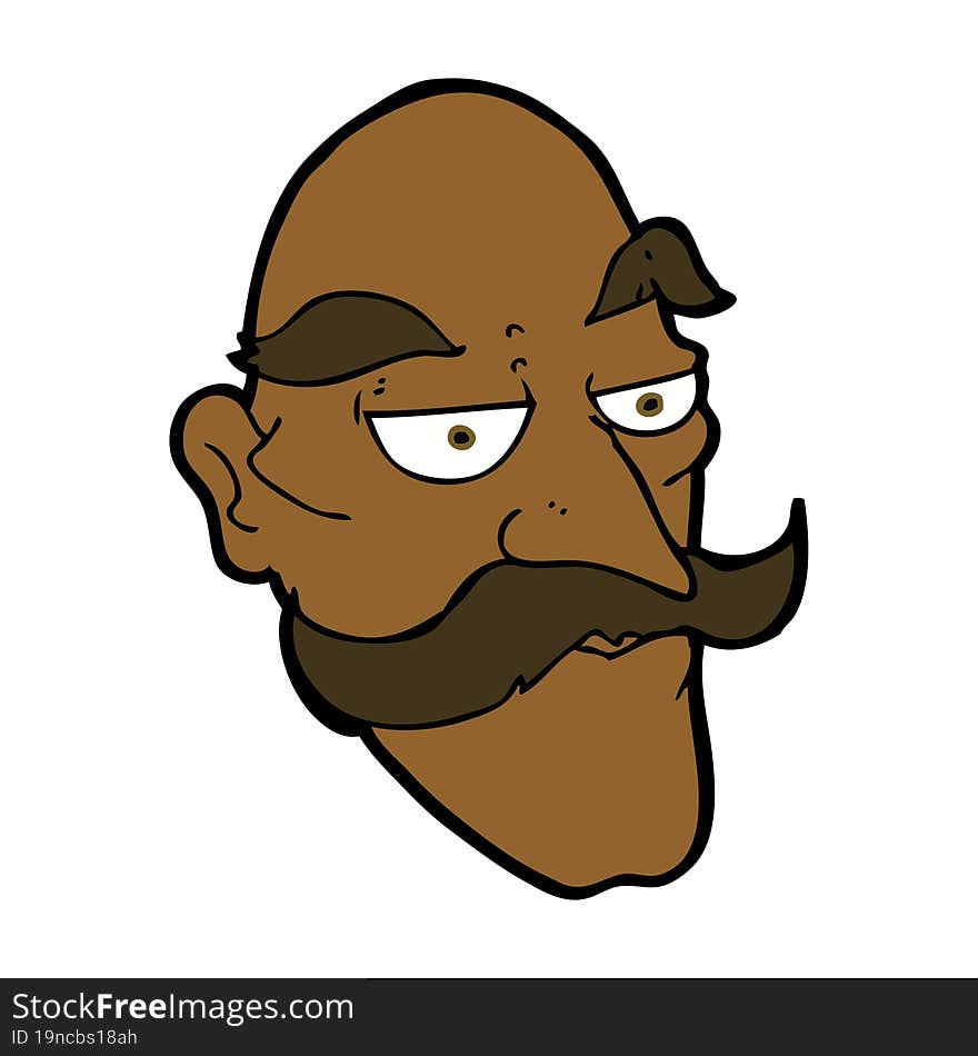 Cartoon Old Man Face