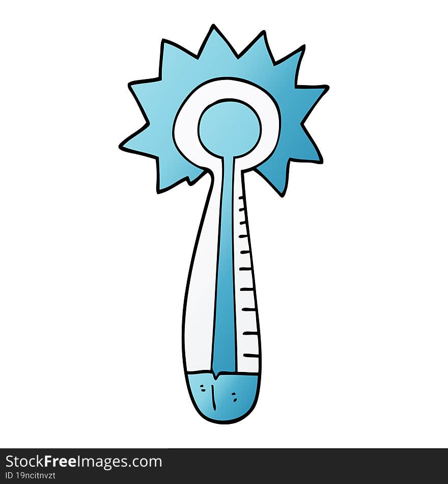 cartoon doodle medical thermometer