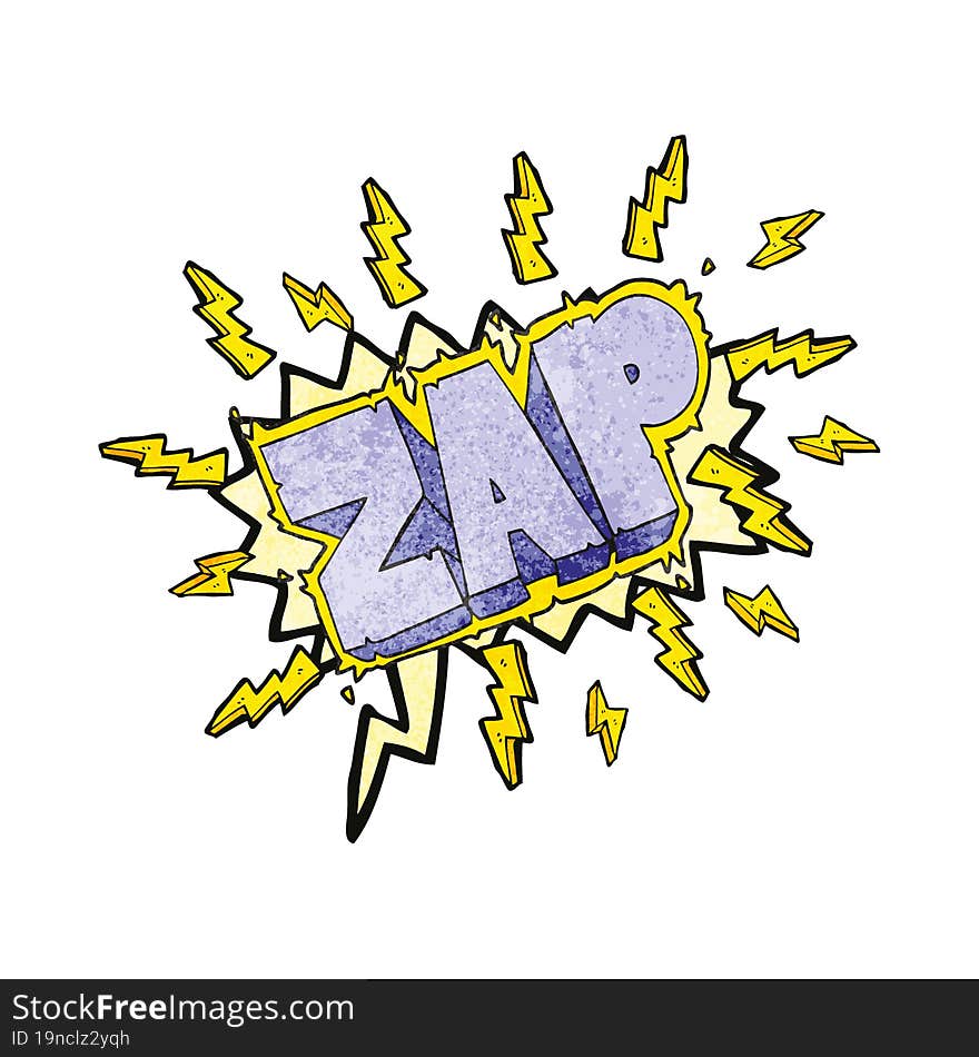 speech bubble textured cartoon zap symbol