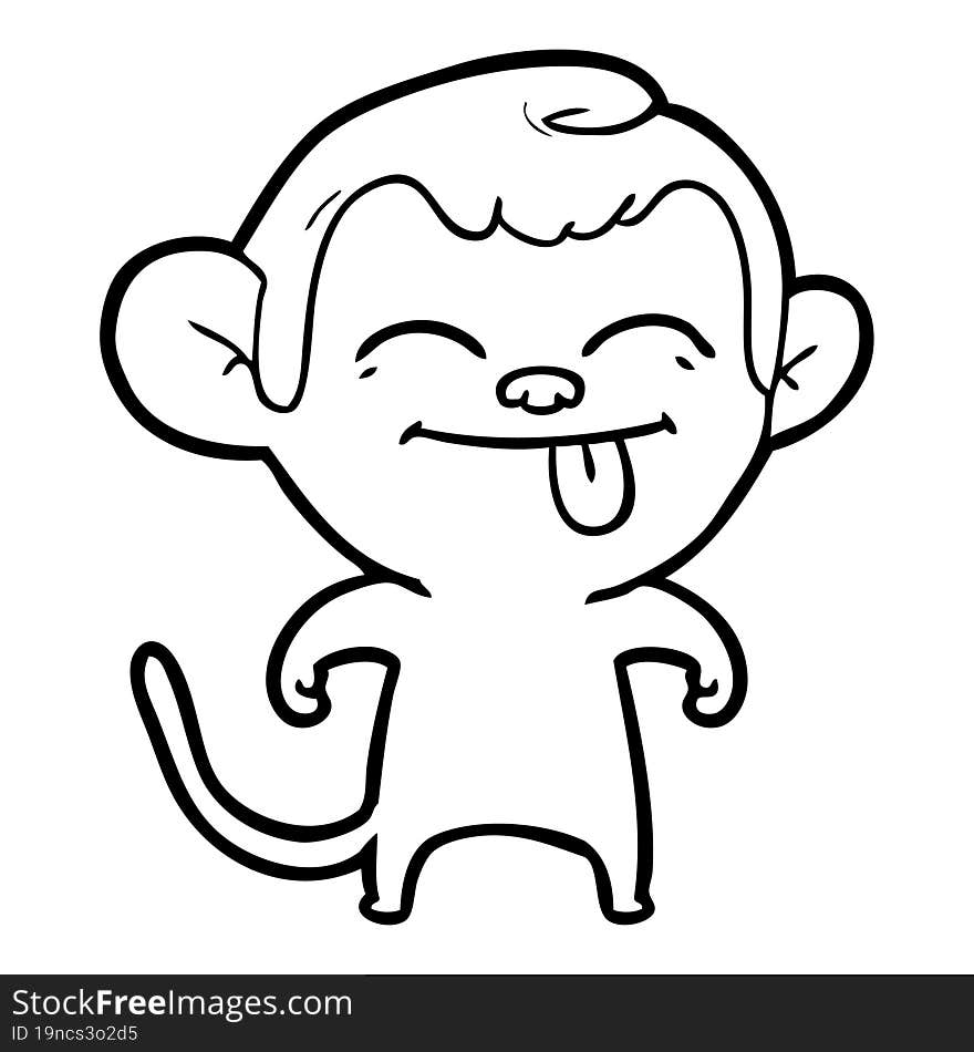 funny cartoon monkey. funny cartoon monkey