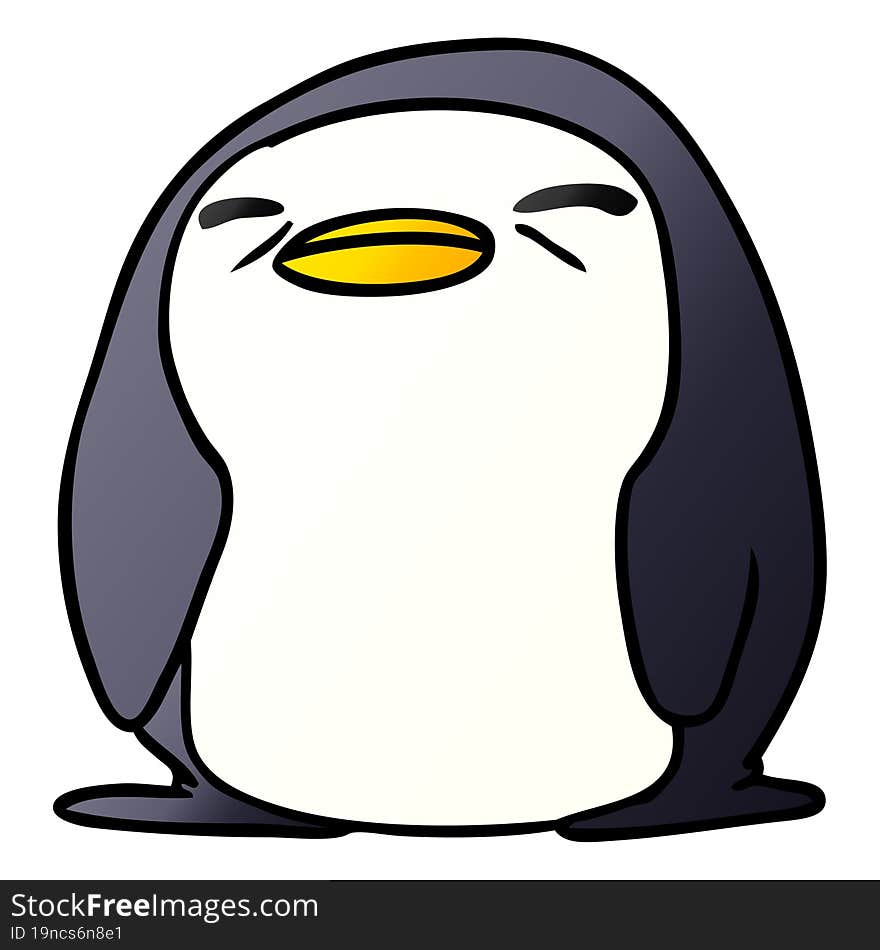 gradient cartoon kawaii of a cute penguin