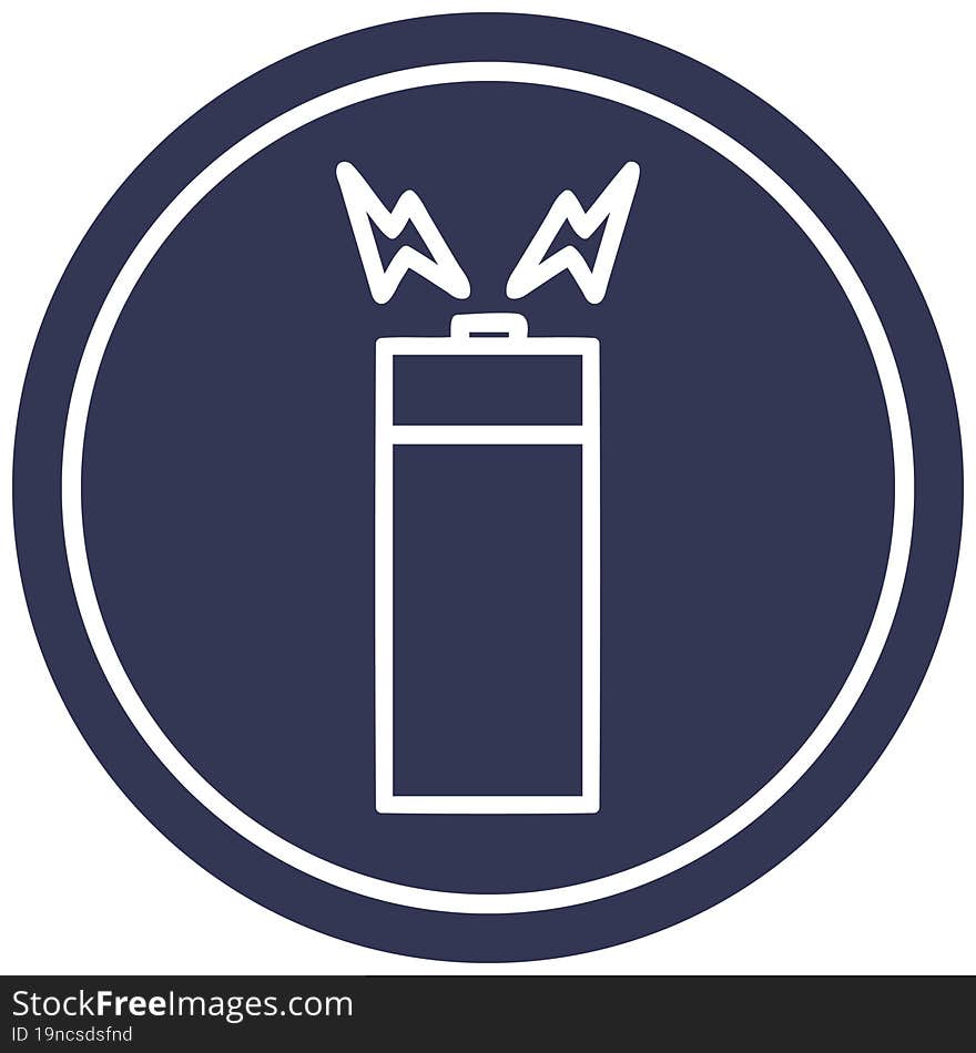 battery circular icon