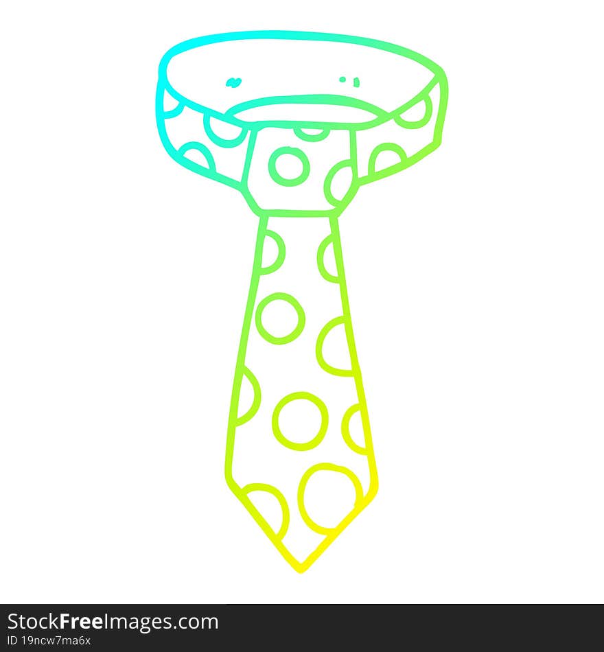 cold gradient line drawing cartoon patterned tie