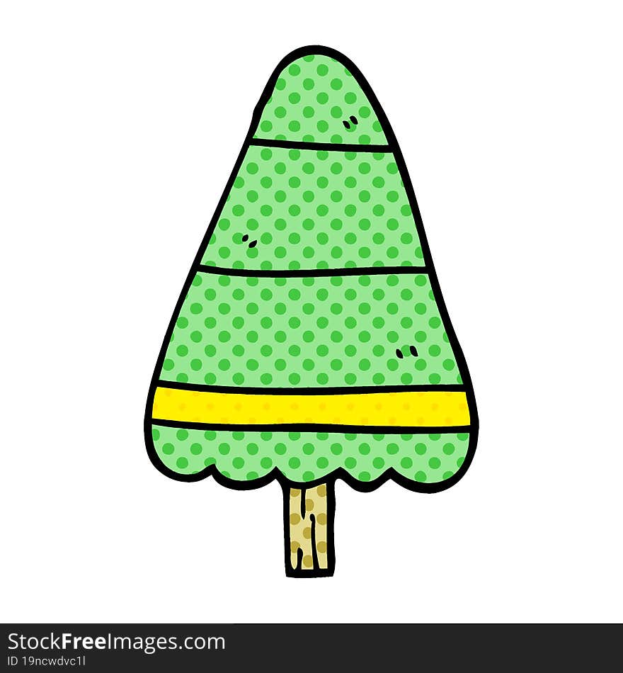 cartoon doodle christmas tree