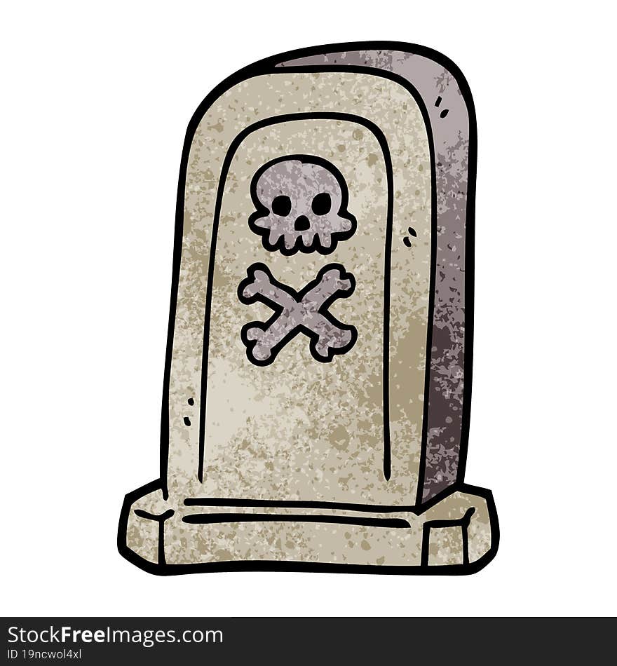 cartoon doodle spooky victorian grave