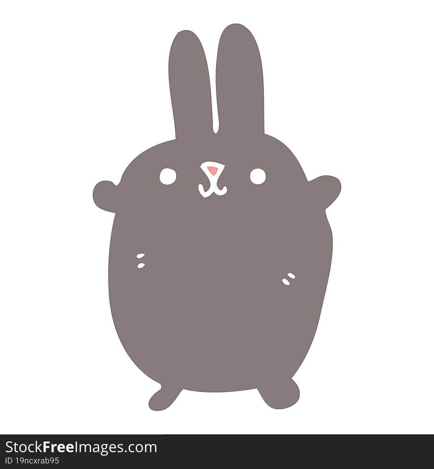 flat color style cartoon rabbit