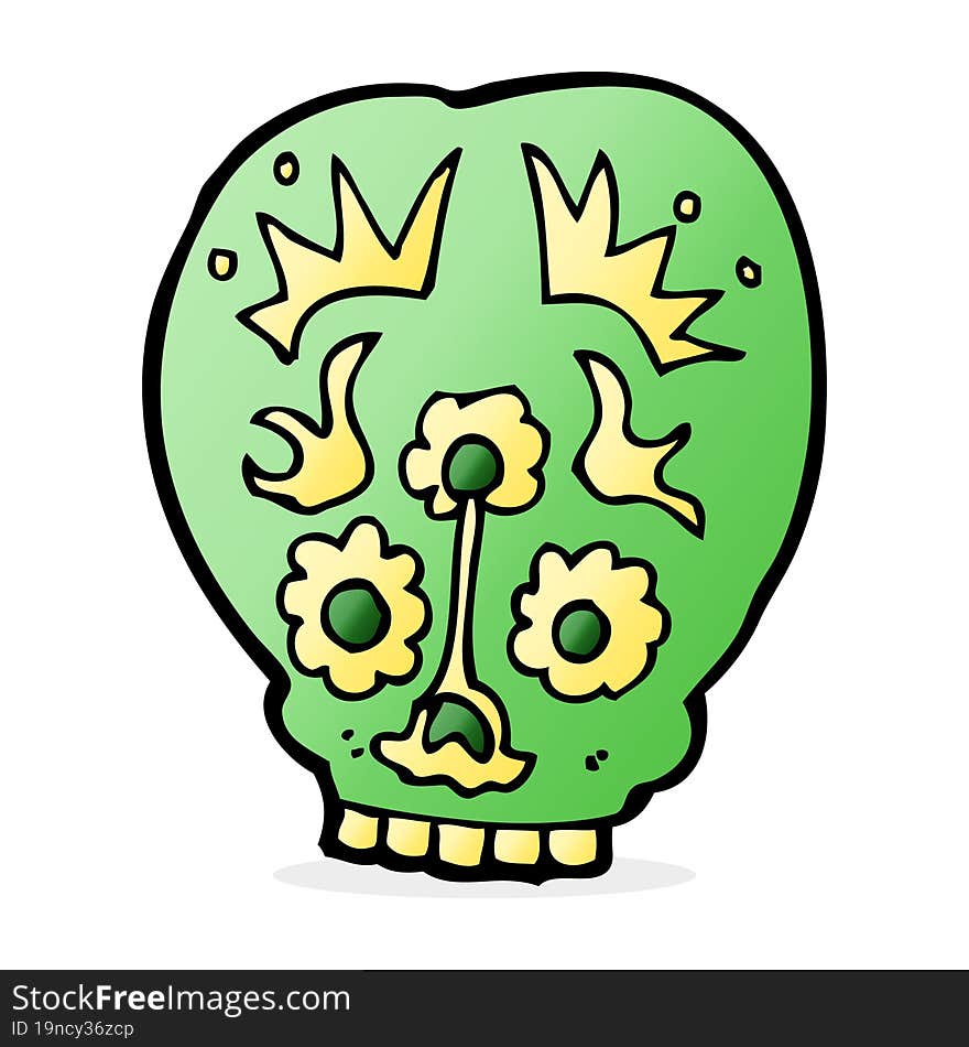 cartoon sugar skull