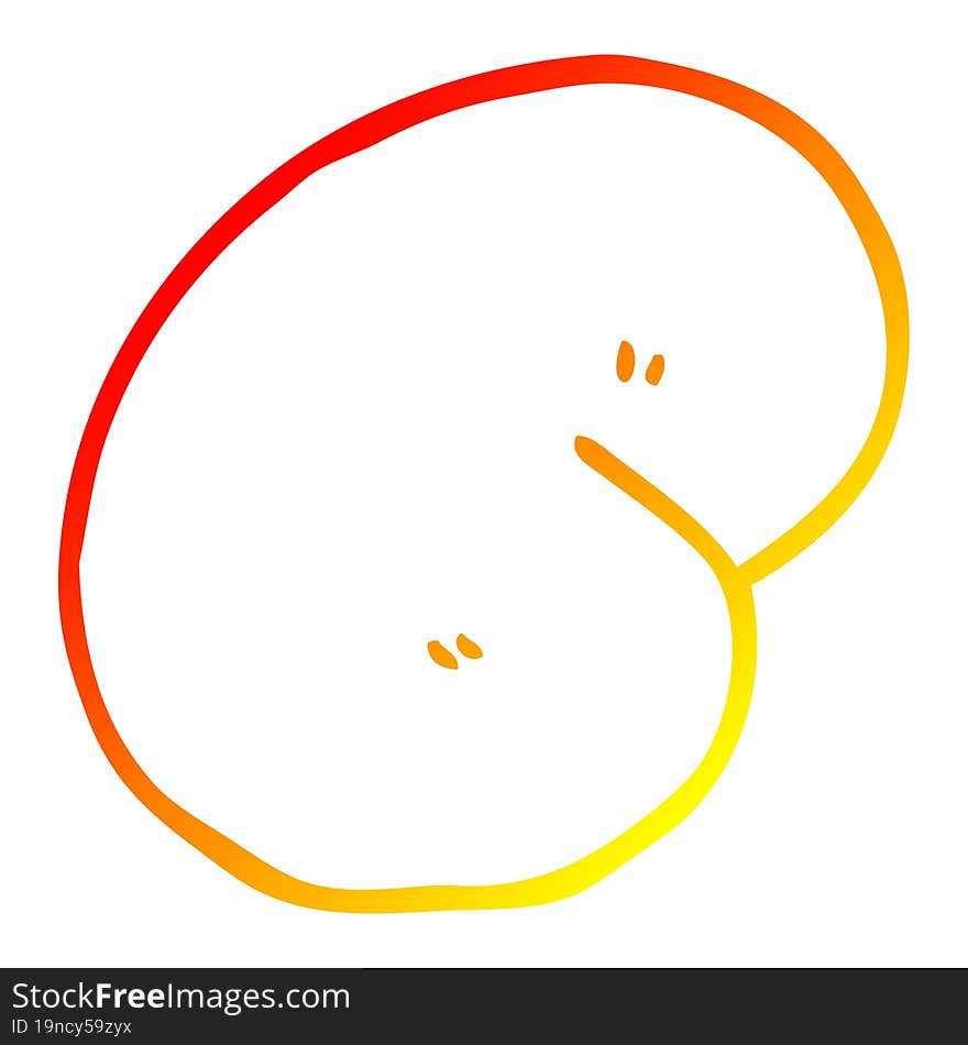 warm gradient line drawing cartoon magic bean