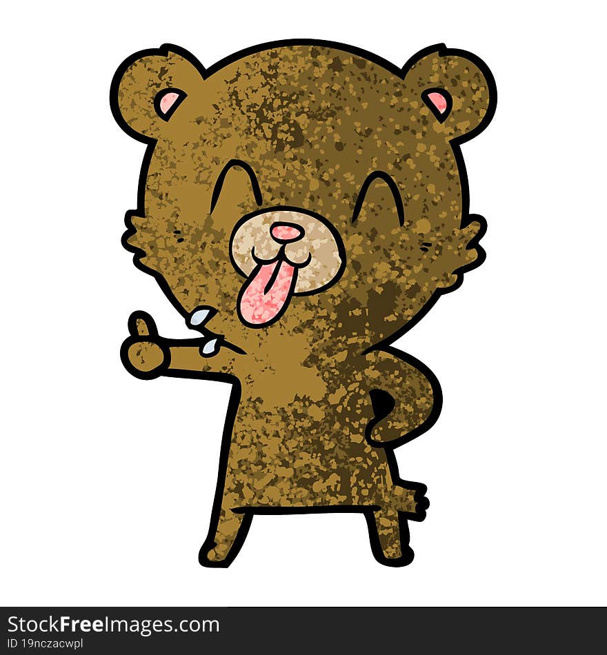 rude cartoon bear. rude cartoon bear