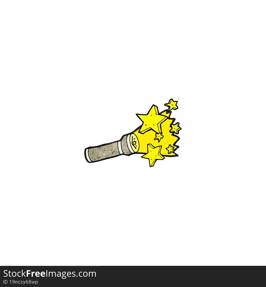 shining torch cartoon