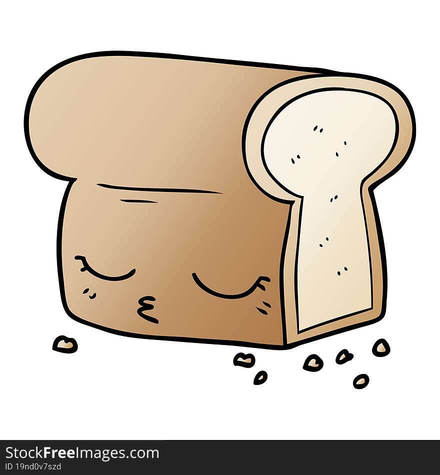 cartoon loaf of bread. cartoon loaf of bread