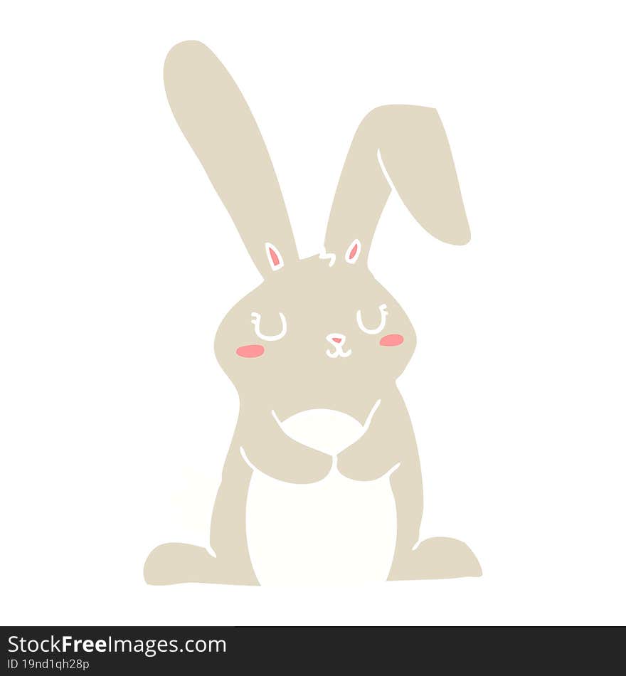 flat color style cartoon rabbit