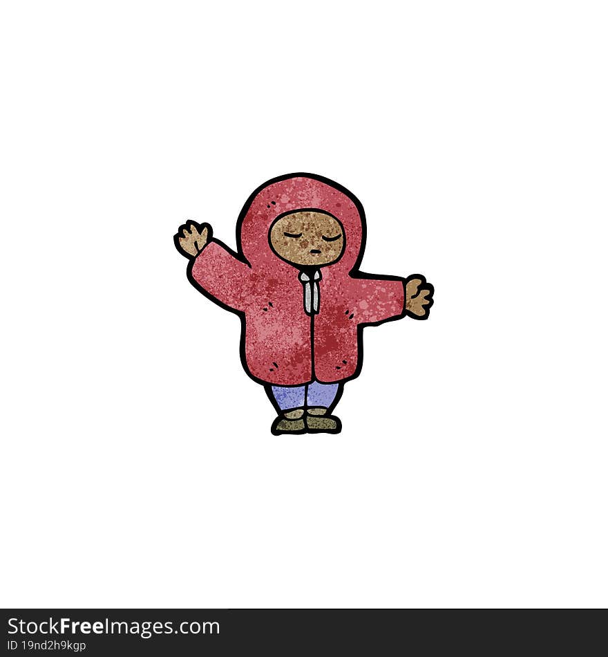 cartoon boy in coat