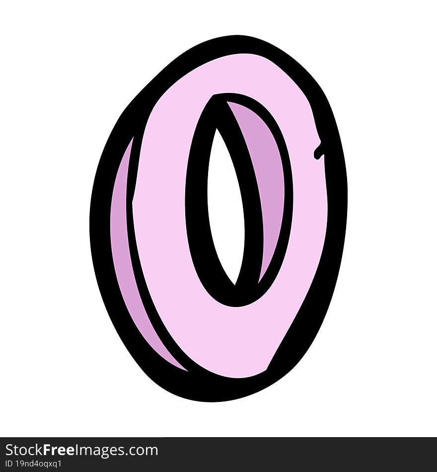 cartoon letter O