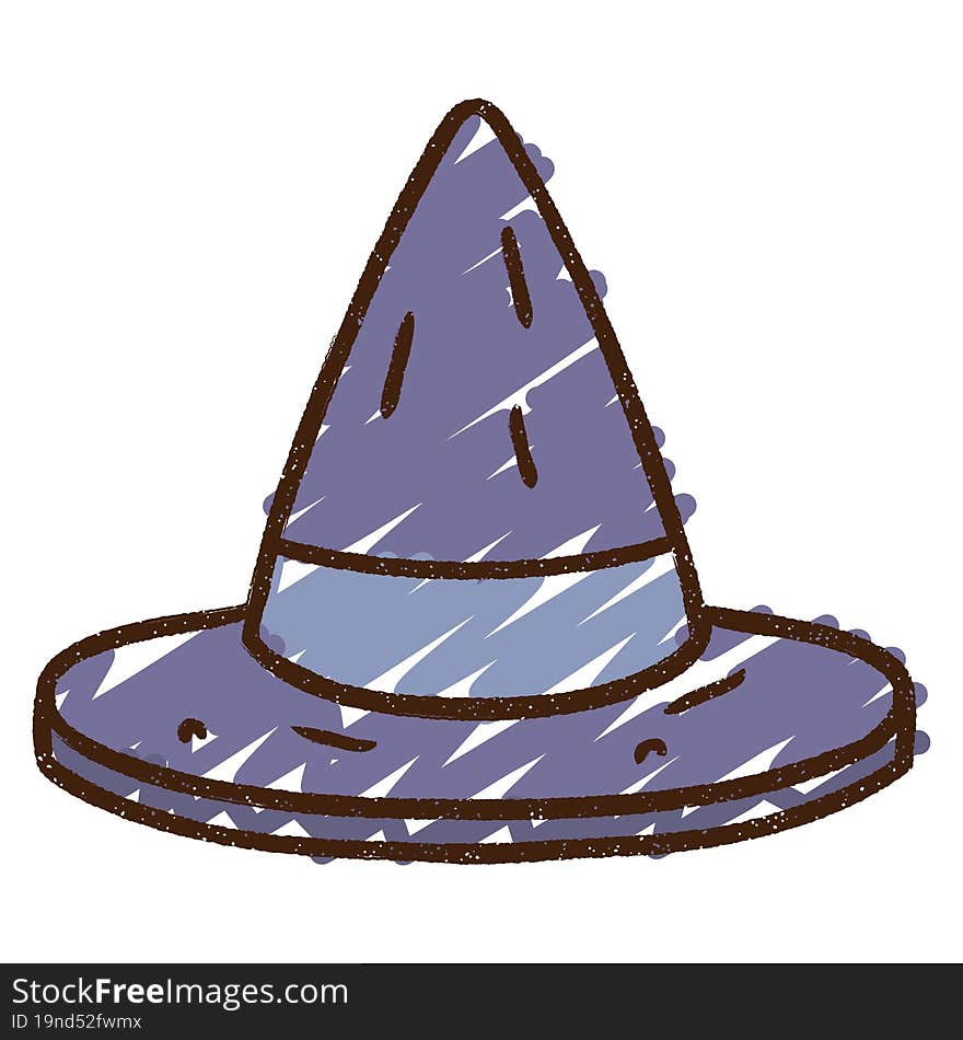 Pointy Hat Chalk Drawing