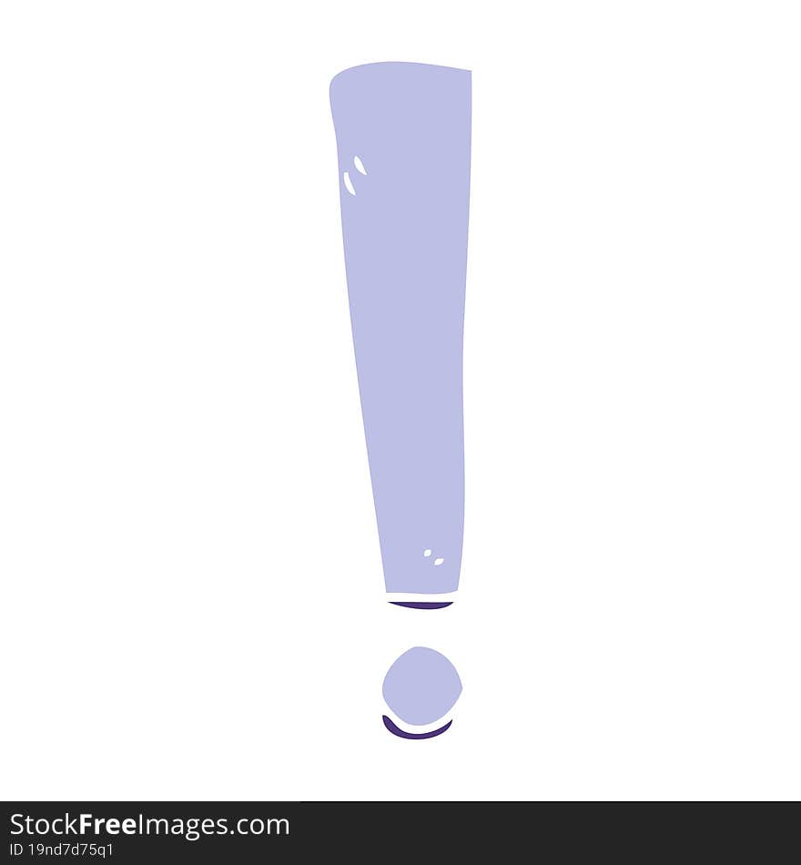 flat color style cartoon exclamation mark