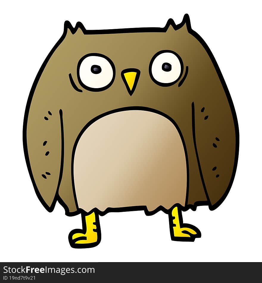 funny cartoon doodle owl