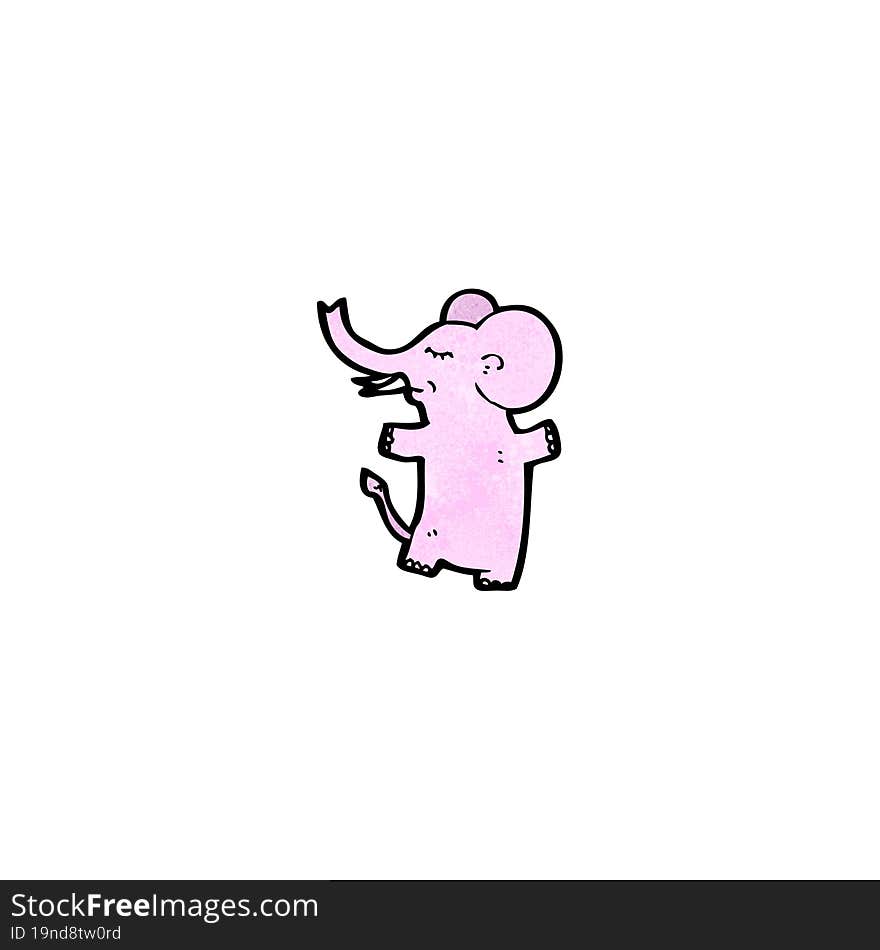 Pink Elephant Cartoon Character