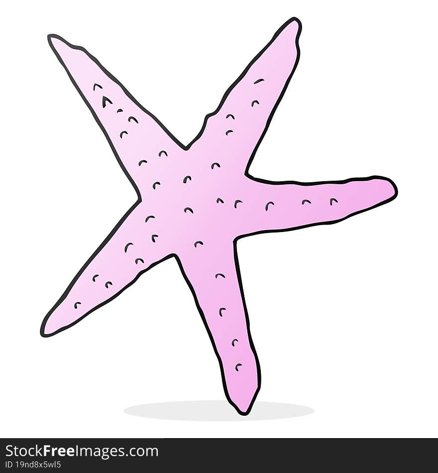 freehand drawn cartoon starfish