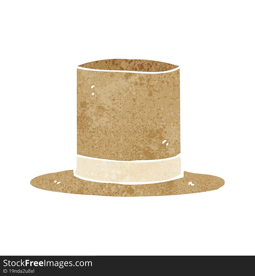 cartoon old top hat