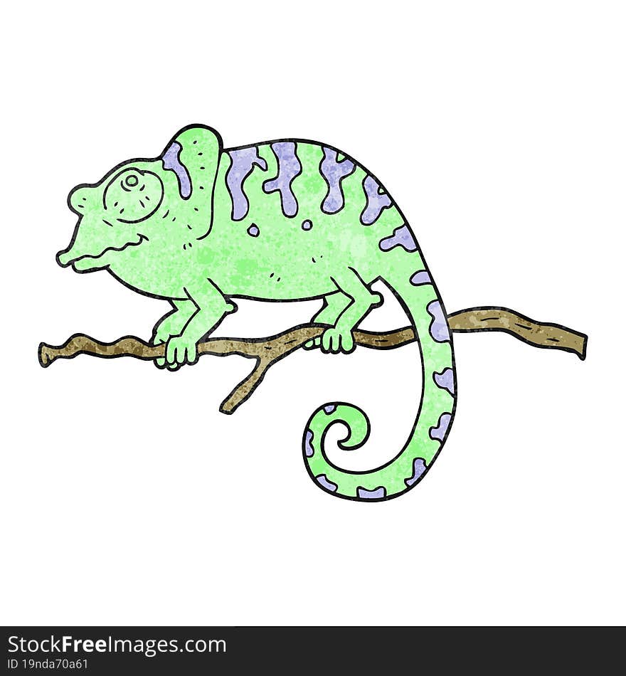 textured cartoon chameleon