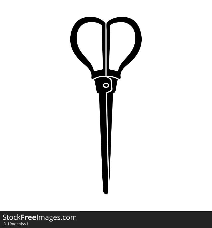 flat symbol quirky scissors. flat symbol quirky scissors