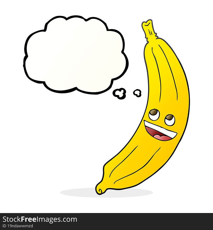 thought bubble cartoon banana