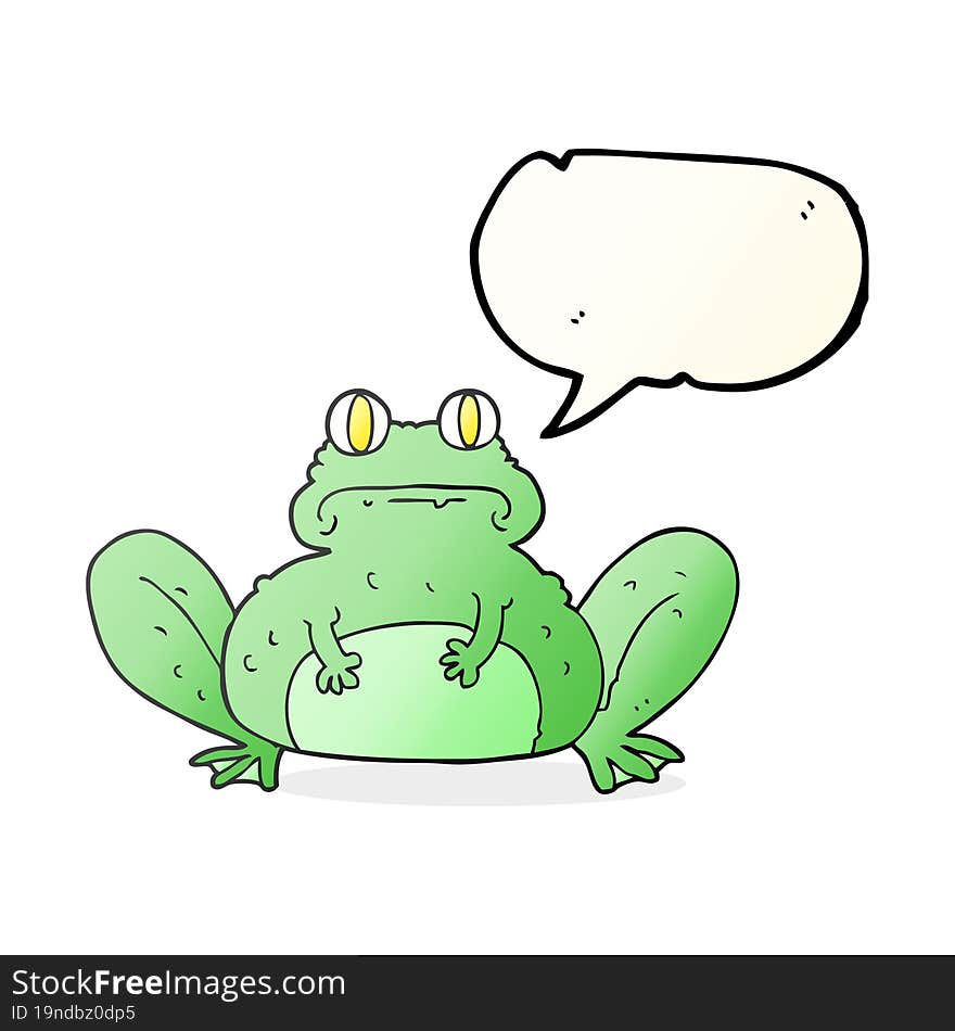 speech bubble cartoon frog