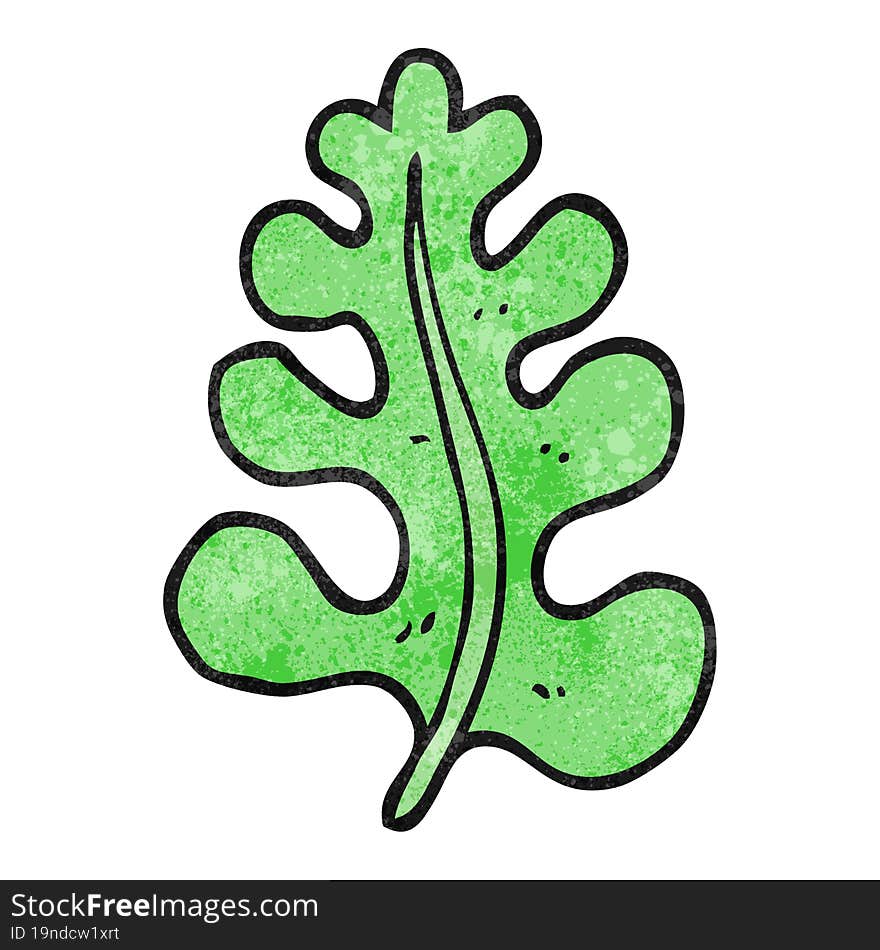 Textured Cartoon Leaf