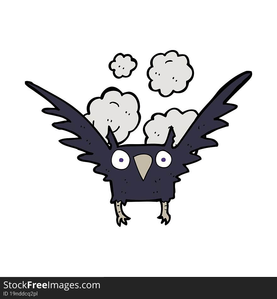 cartoon spooky bird