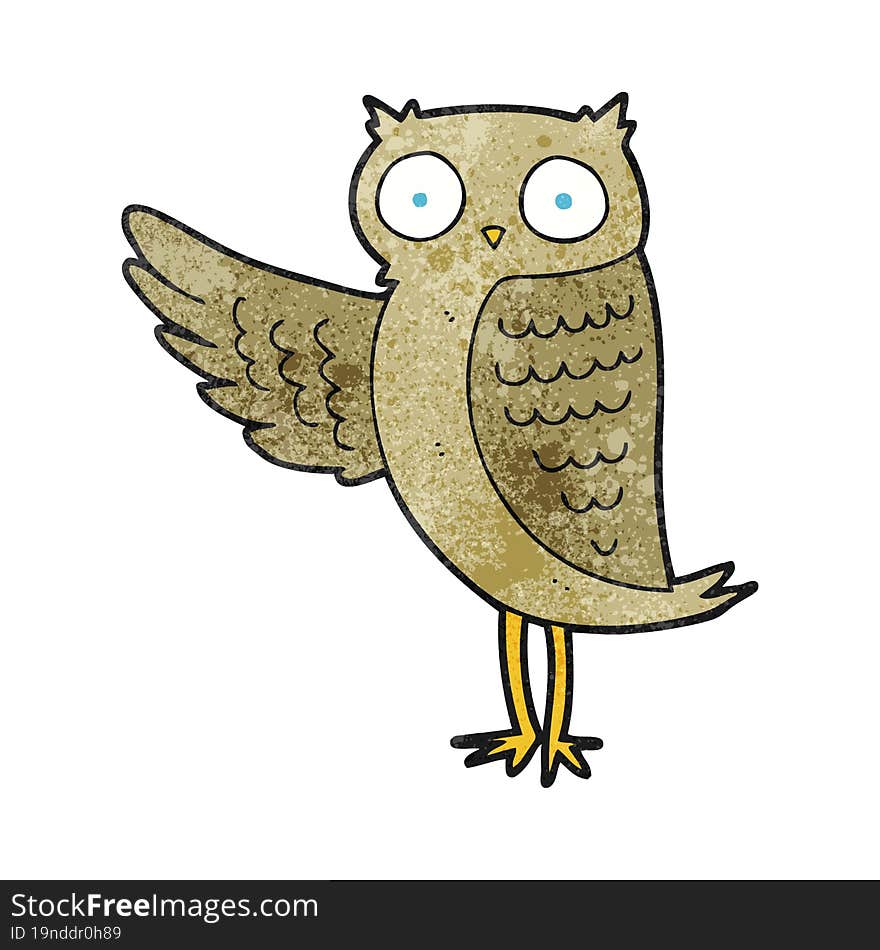 textured cartoon owl