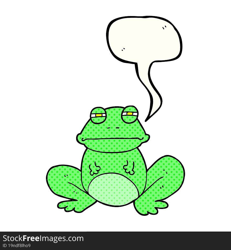 comic book speech bubble cartoon frog