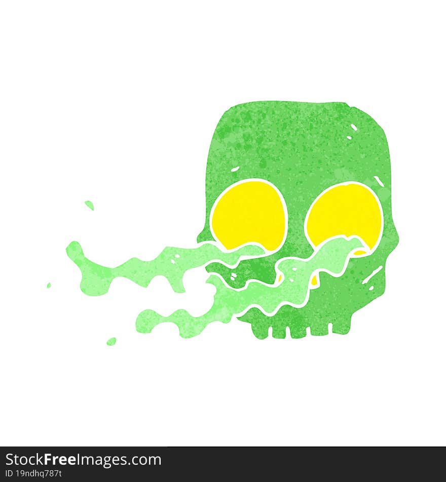 cartoon gross skull