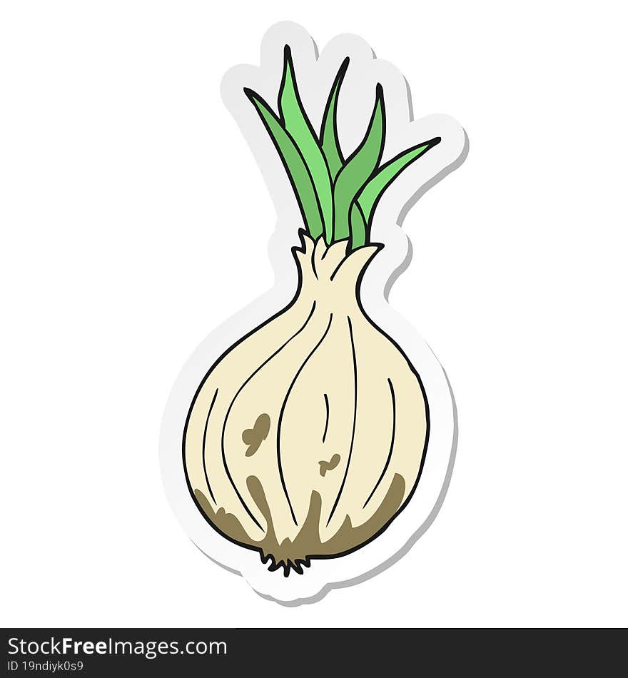 sticker of a cartoon onion