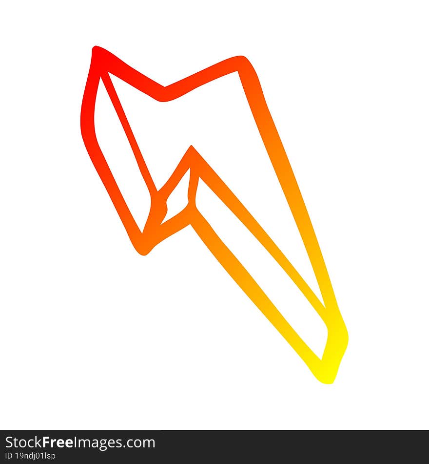 Warm Gradient Line Drawing Cartoon Decorative Lightning Bolt