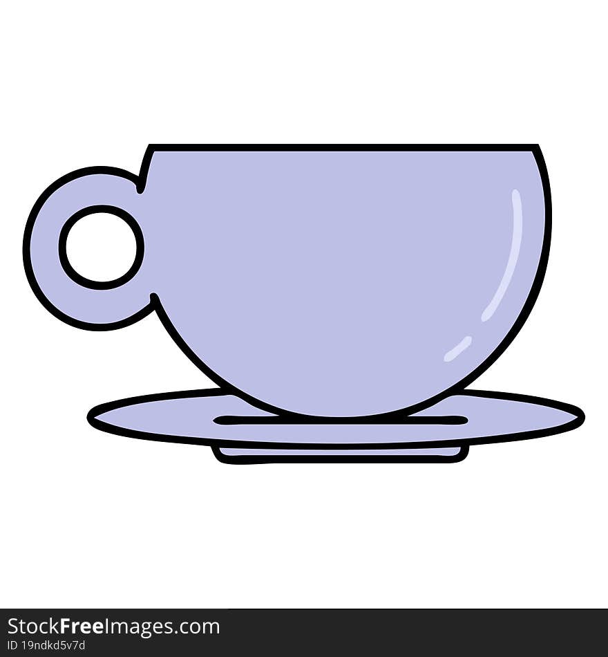 cartoon of a coffee or tea cup